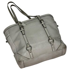 Coach Bag Gallery East West F12343 Ivory And Gold Leather Handbag / Shoulder bag